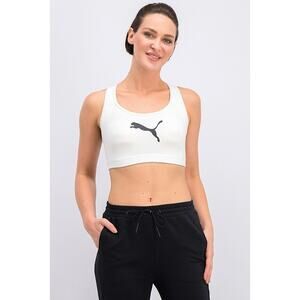 Puma NWOT White Powershape Forever Logo Sports Bra Size M